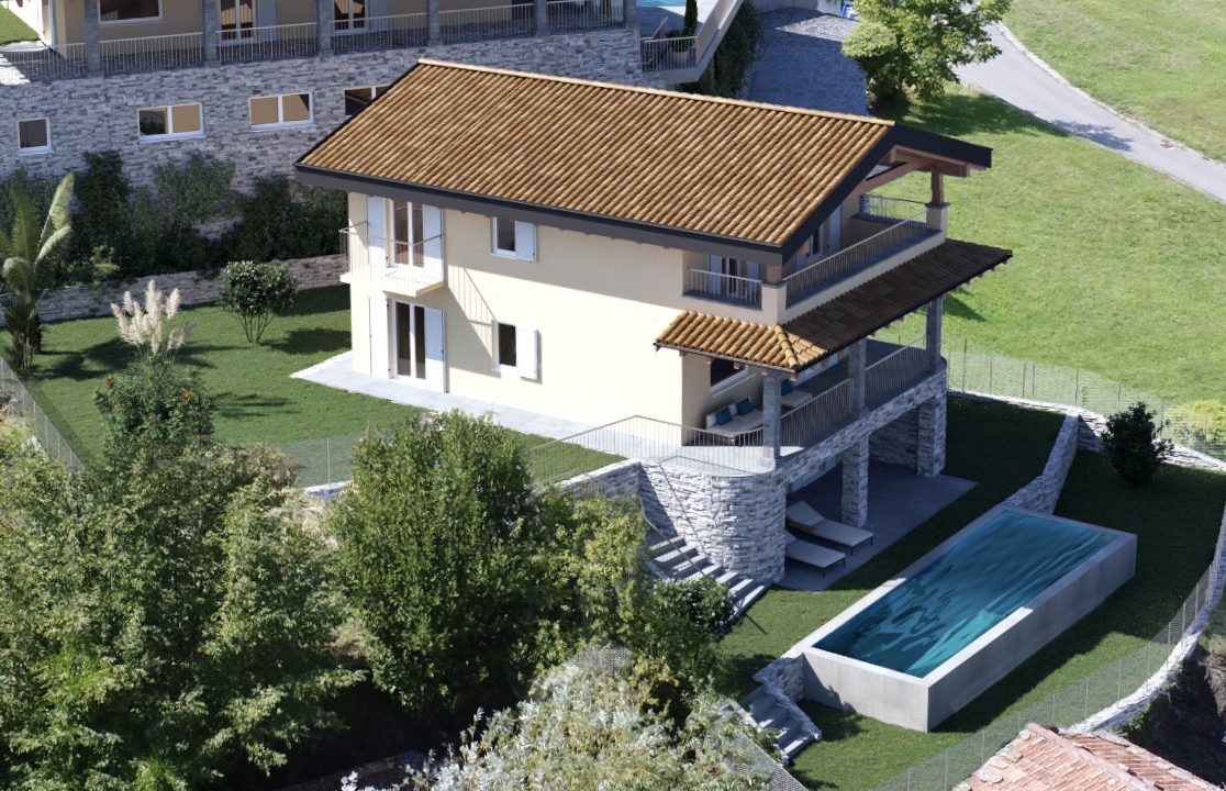 Comer See Villa mit Schwimmbad Pianello Lario
