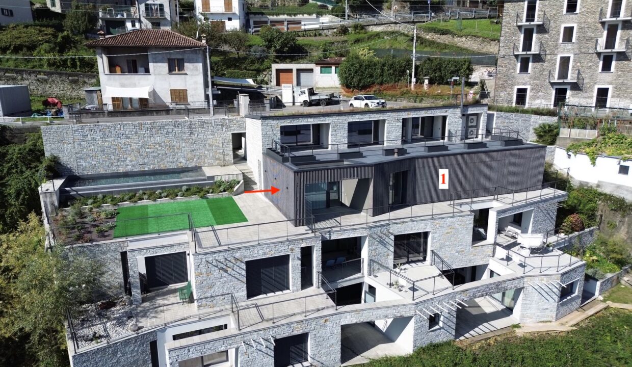 Comer See Moderne Wohnung in Cremia mit Terrassen