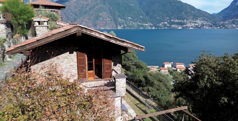 Comer See San Siro Natursteinhaus mit Garten und Seeblick